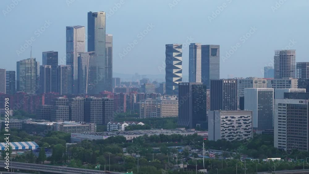 Modern city skyline, China Modern city skyline, China