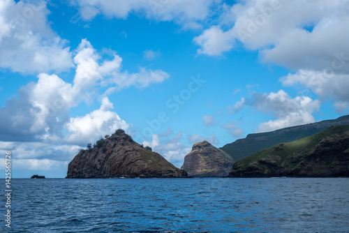 Cliffs along the coast between Taiohae and Hakaui, Nuku Hiva, French Polynesia