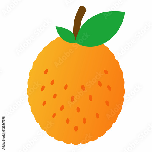 orange fruit isolated on white background