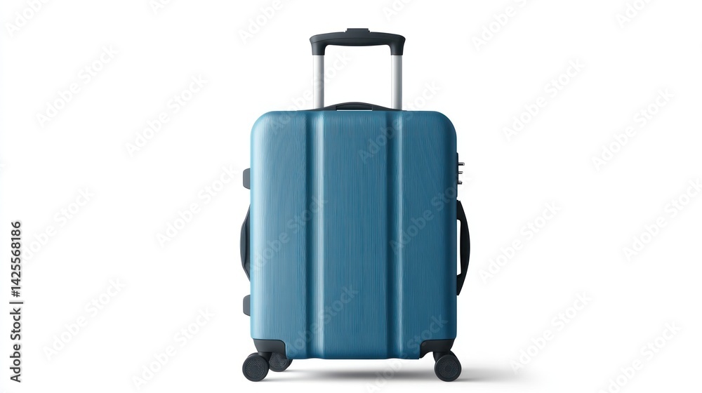 Teal hard-shell carry-on suitcase Teal hard-shell carry-on suitcase