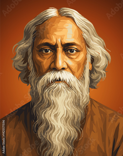 Rabindranath Tagore Jayanti Soical Media Post 