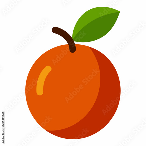 vector illustration of an orange fruit