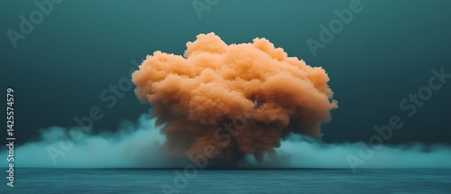 Orange Cloud Over Water