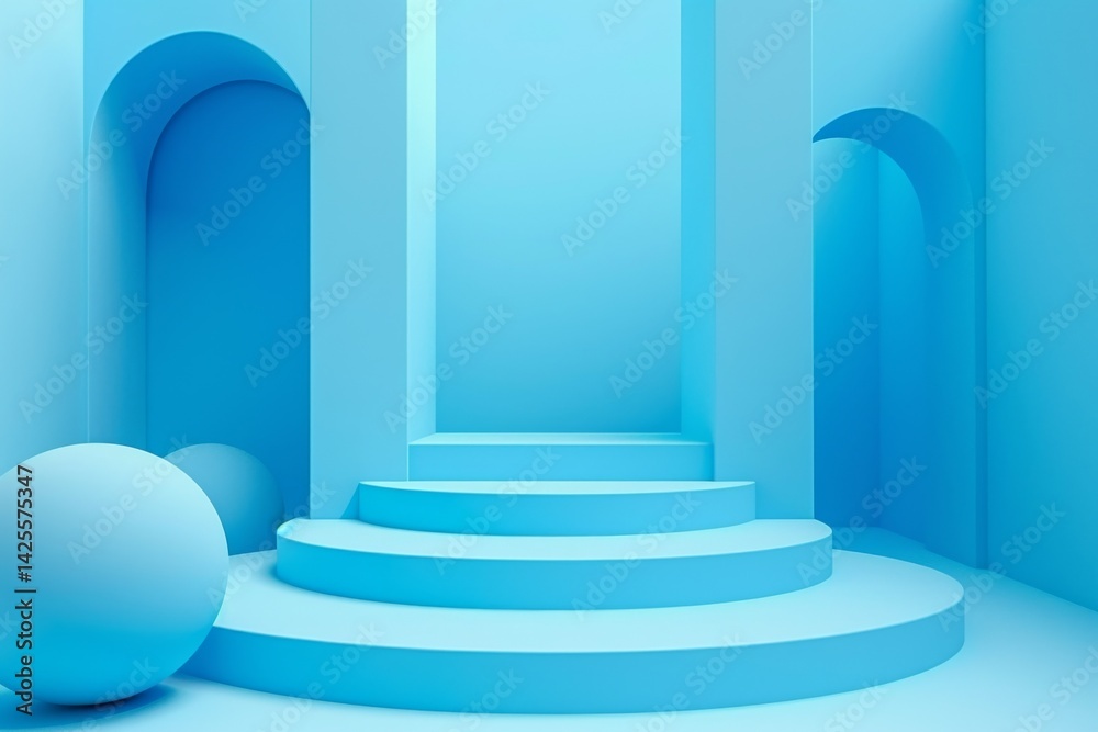 Abstract Minimalist Blue Architectural Design Abstract Minimalist Blue Architectural Design