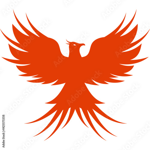 Modern Phoenix Bird Silhouette