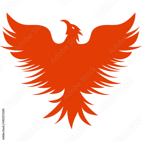Modern Phoenix Bird Silhouette