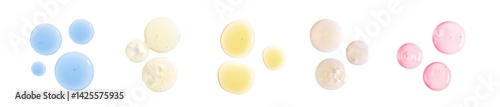  banner round drops gel serum on a transparent background