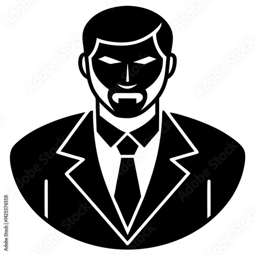 Professional Male Boss Illustration – AI Graphic Design File on White Background