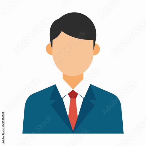 Professional Male Boss Illustration – AI Graphic Design File on White Background