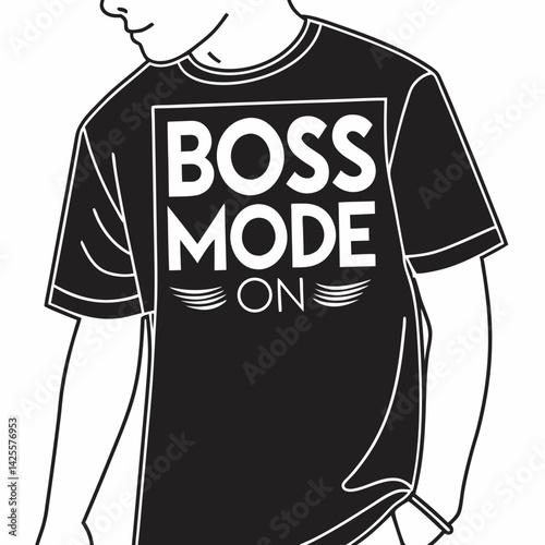 Boss Mode: ON typography t shirt design