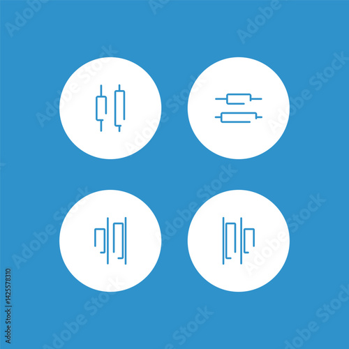 Align icon collection. Editable stroke. Vector illustration