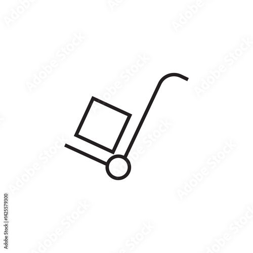trolly icon editable outline stroke vector eps
