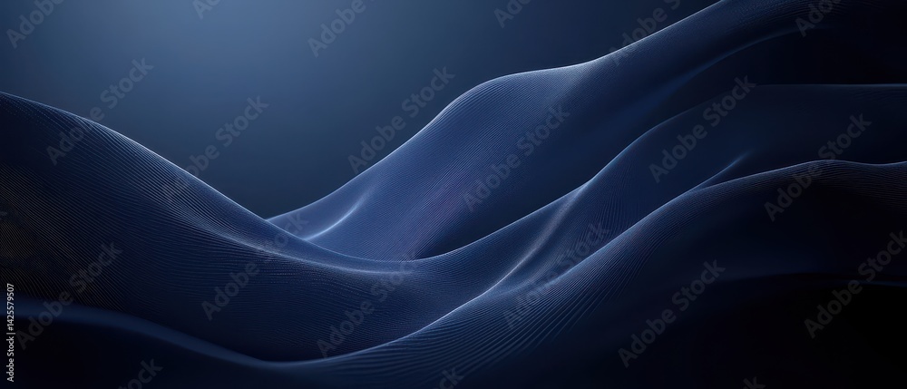 Obraz premium Deep Blue Flowing Fabric