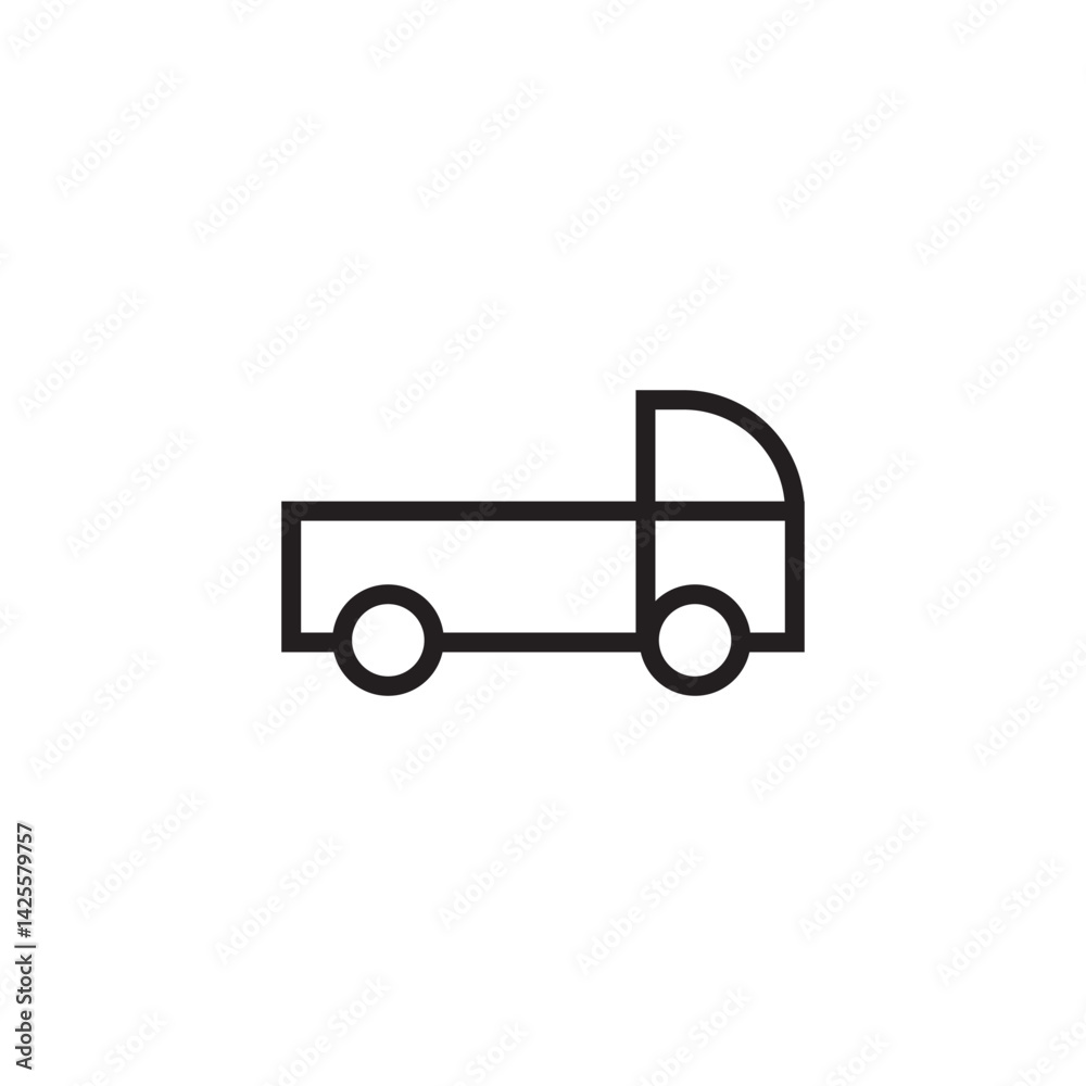 truck transport vehicle icon editable outline stroke vector eps truck transport vehicle icon editable outline stroke vector eps