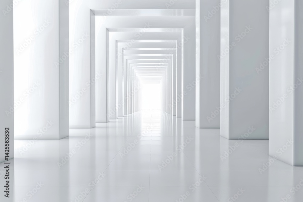 Fototapeta premium White Corridor Leading to Light