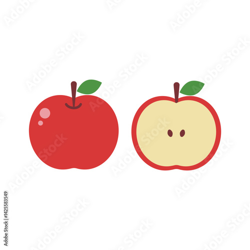 赤いリンゴのイラスト