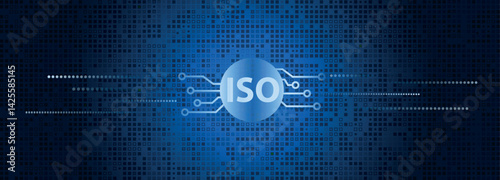 ISO certified sign on white background	