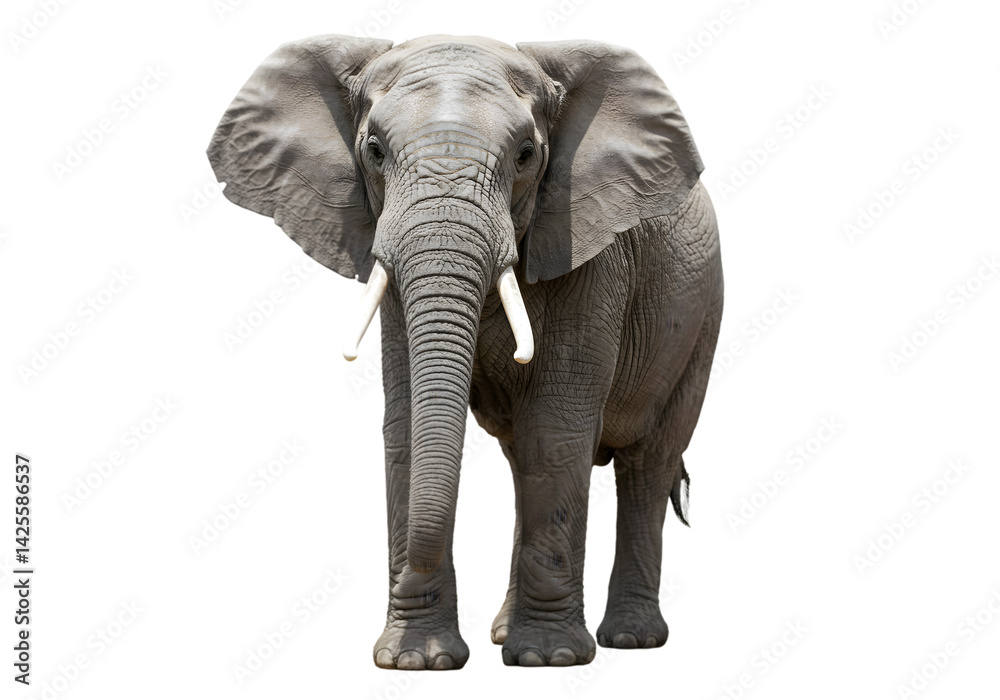 Fototapeta premium Majestic African Elephant: Wildlife Photo transparent background