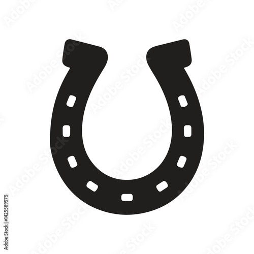 Horseshoe icon vector flat style