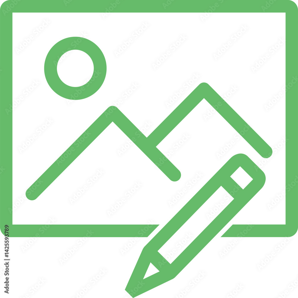 Edit Image Outline Color Icon Edit Image Outline Color Icon