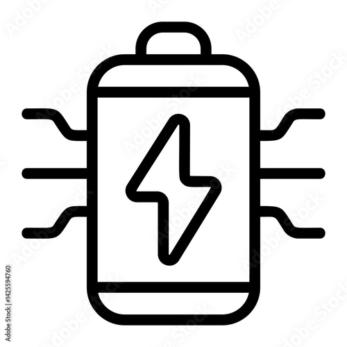 Energy Quantum Line Icon