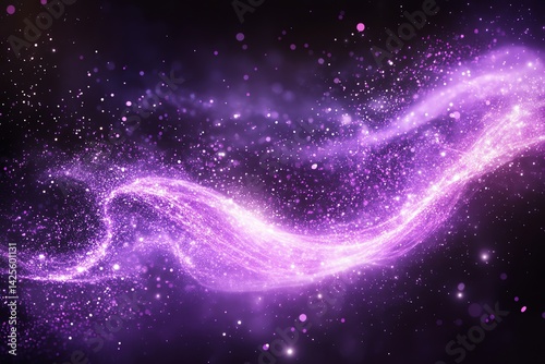 Purple Galaxy Nebula Cosmic Dust Swirling Space Background