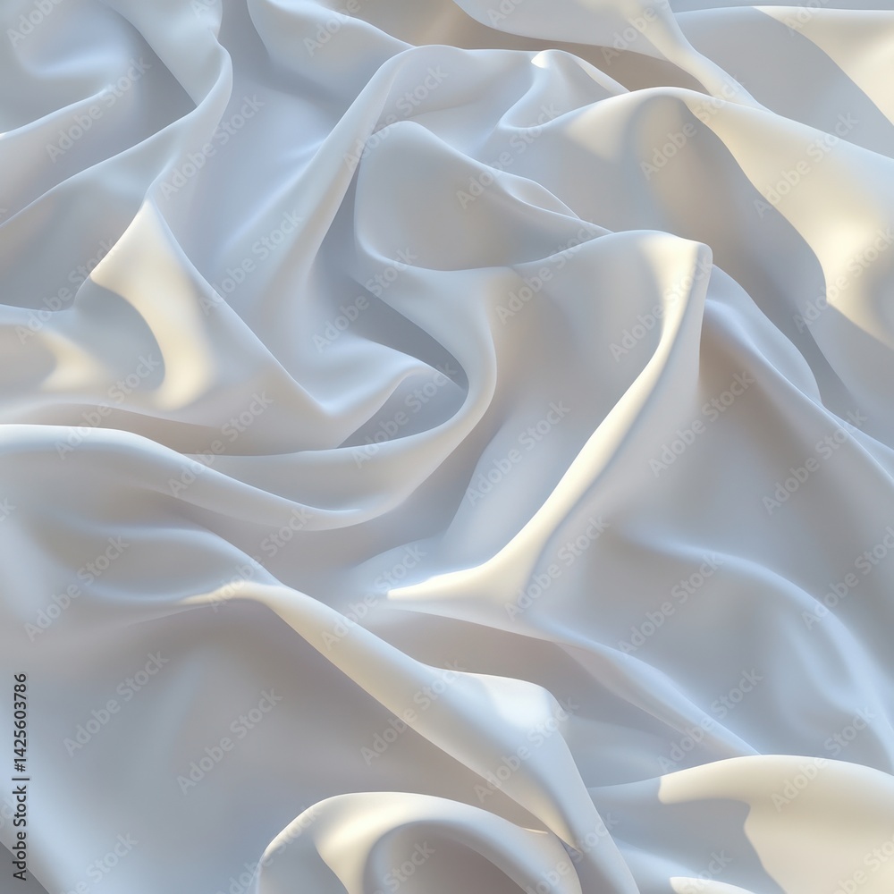 Obraz premium Smooth, flowing white fabric (1)