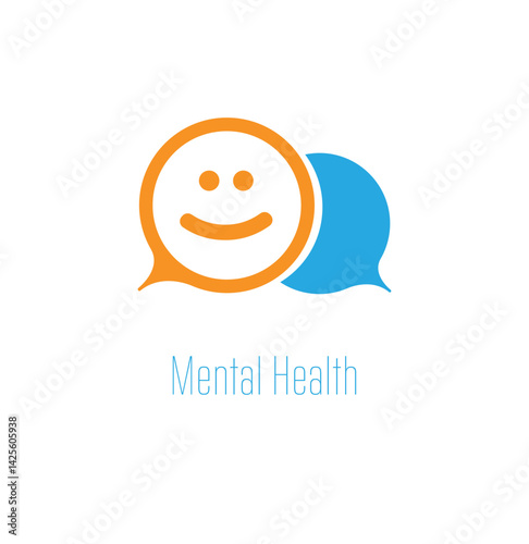 mental health sign on white background	