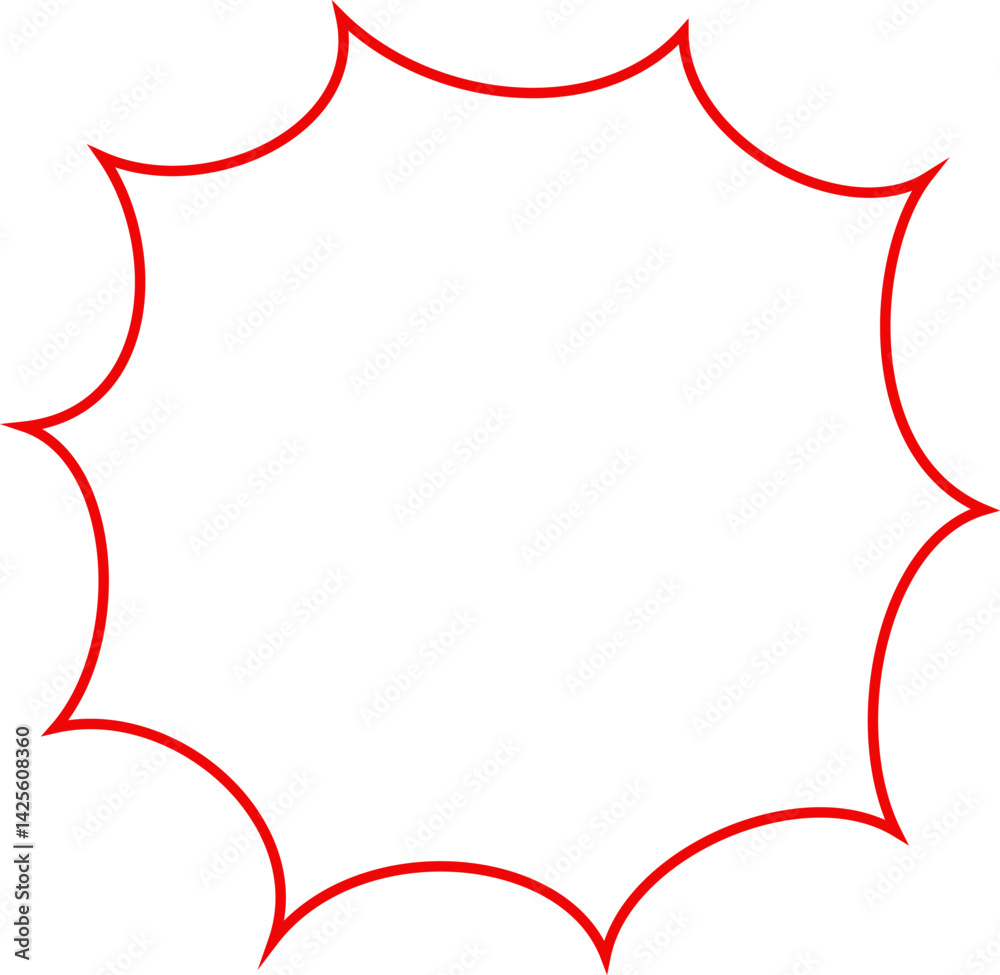 Obraz premium びっくり、強調のときに使えるふきだし