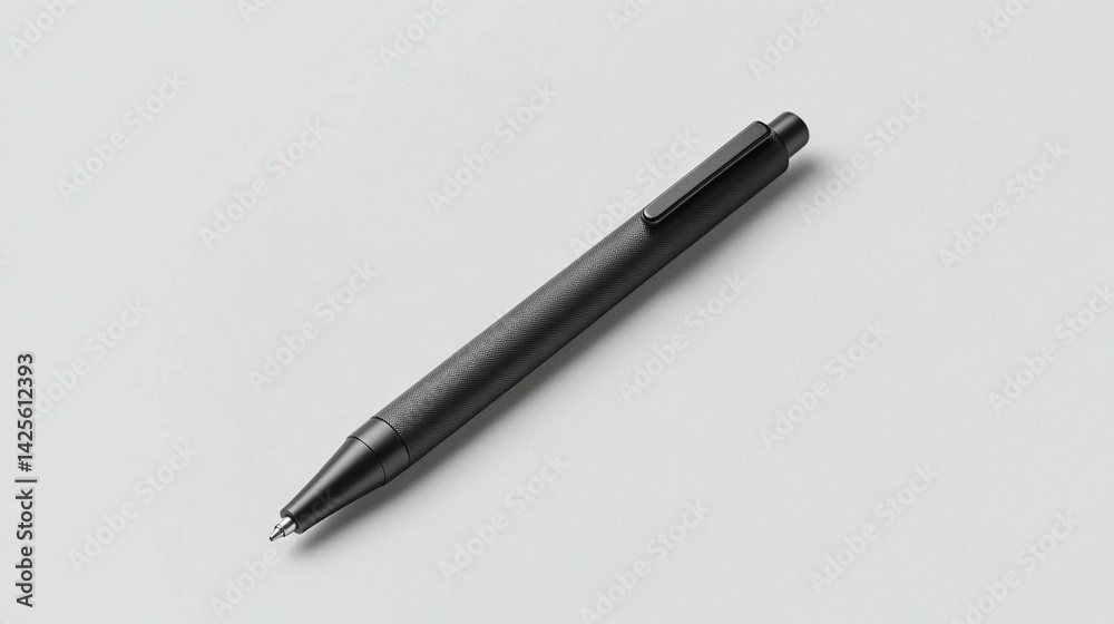Sleek Black Pen: Modern Design Sleek Black Pen: Modern Design