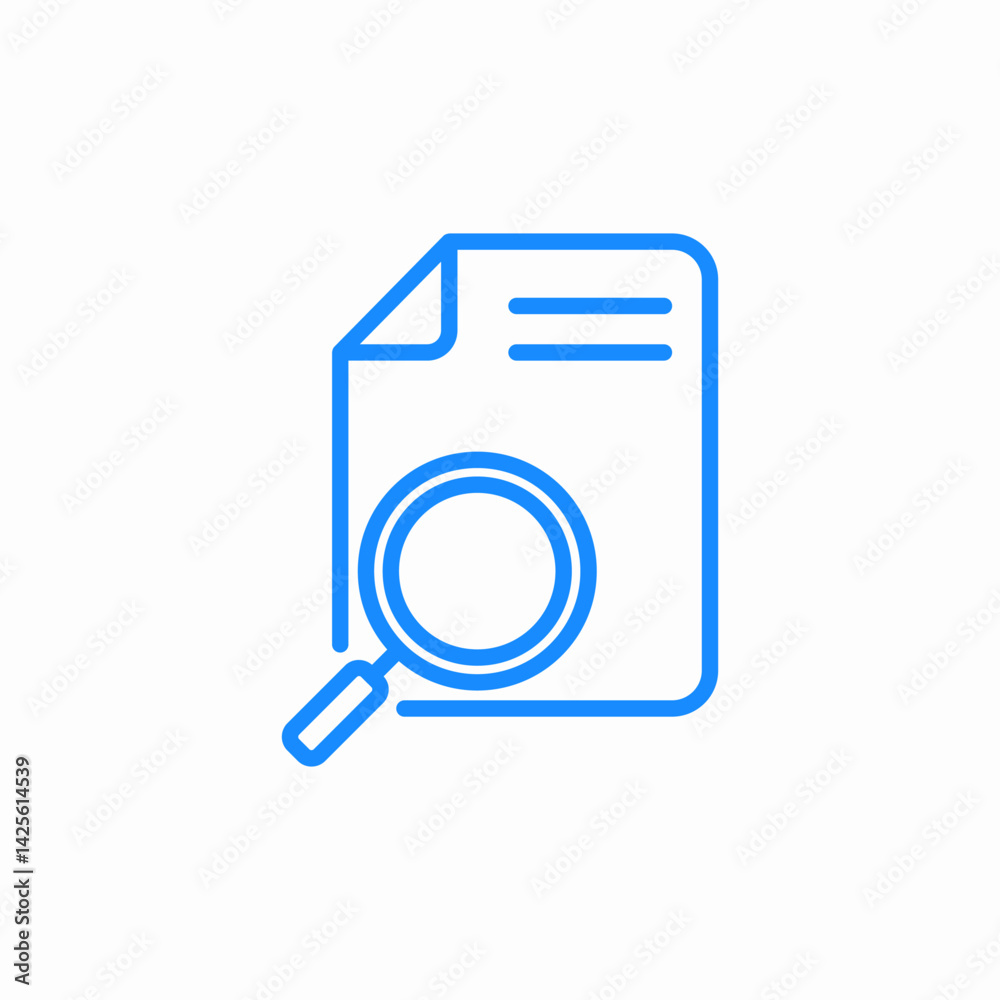document search icon sign vector document search icon sign vector