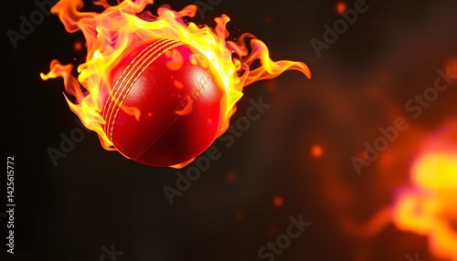 The cricket ball's unbridled power and energy photo