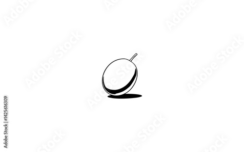 African Olive - AI-Enhanced Vector of Small Oval-Shaped Fruit with Smooth Texture"