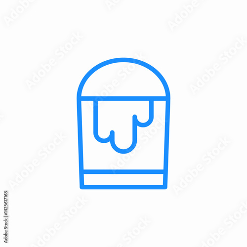 paint bucket icon sign vector