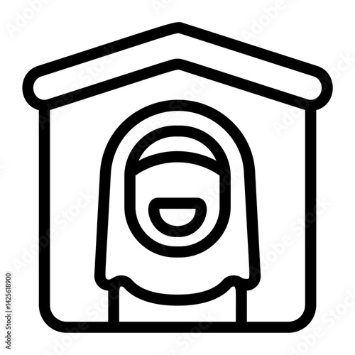 Queen of the House Line Icon