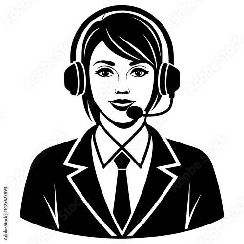 Customer service rep vector 