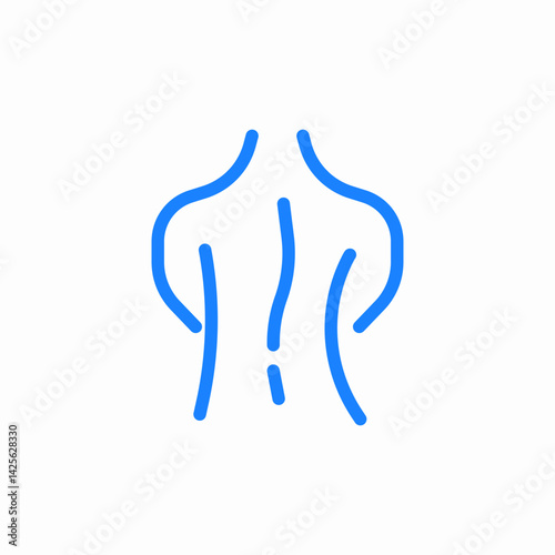 back anatomy icon sign vector
