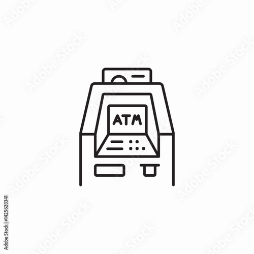 atm machine icon sign vector