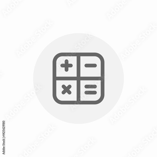 calculator count icon sign vector