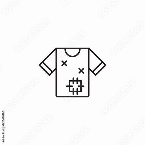 damaged clothing repair icon sign vector