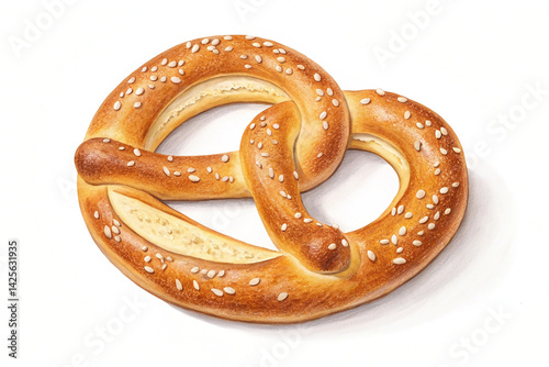 Pretzel isolated on transparent background