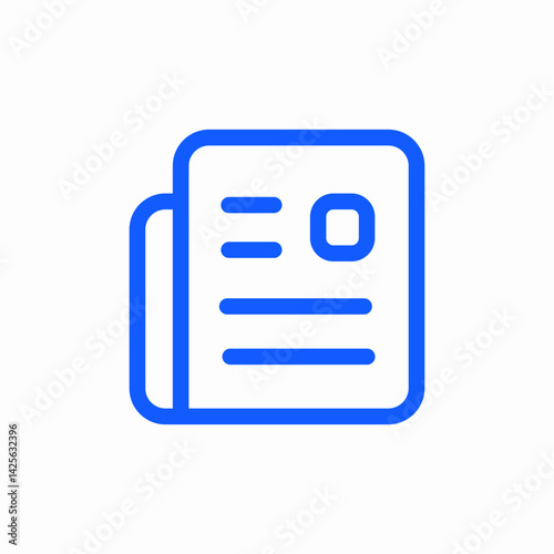 news article document icon sign vector