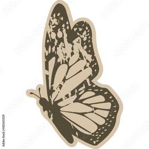 Vintage Paper Butterfly