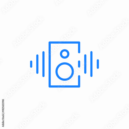 sound speaker vibration icon sign vector