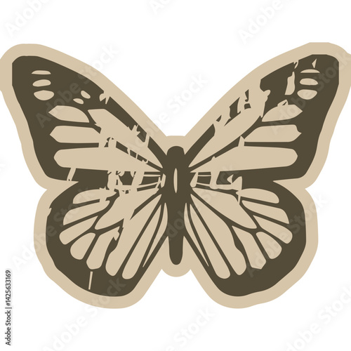 Vintage Paper Butterfly
