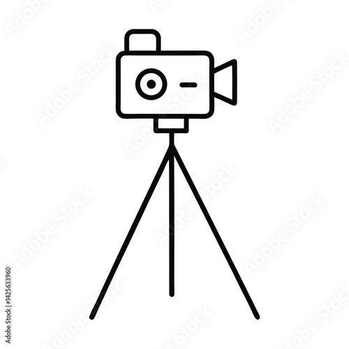 icon of a camera on tripod for photography 