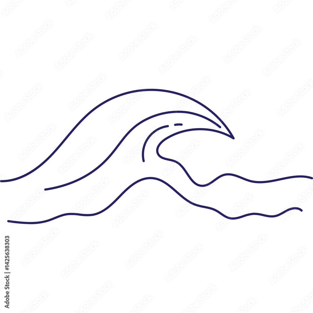 Obraz premium Hand Drawn Wave