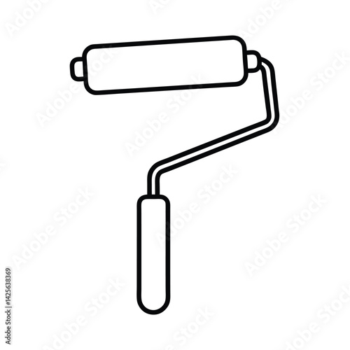 paint roller vector illustration