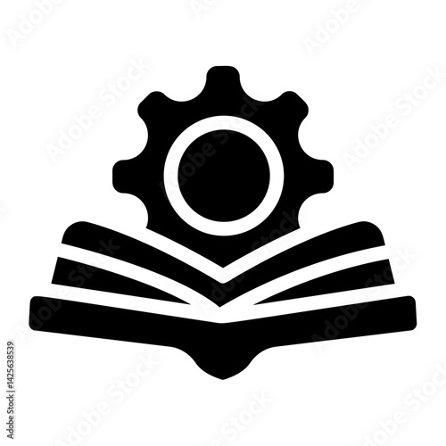 Book setting Solid Icon