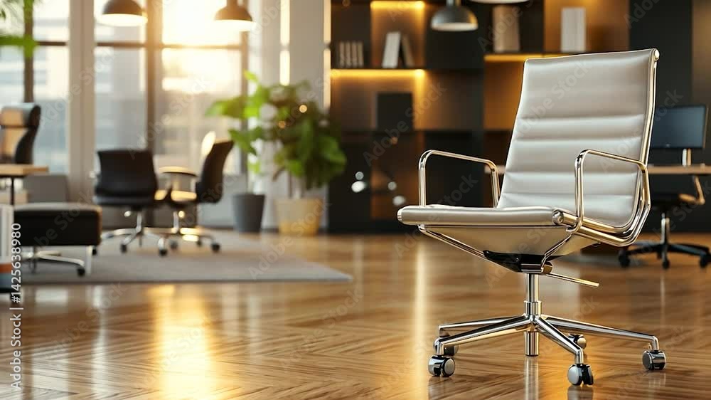 Modern Office Chair in Open Workspace